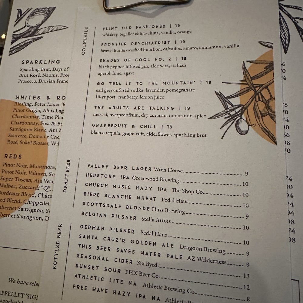 FLINT by Baltaire - Cocktail menu - New American Near Me - Phoenix, Arizona FLINT by Baltaire - Cocktail menu - New American Near Me - Phoenix, Arizona