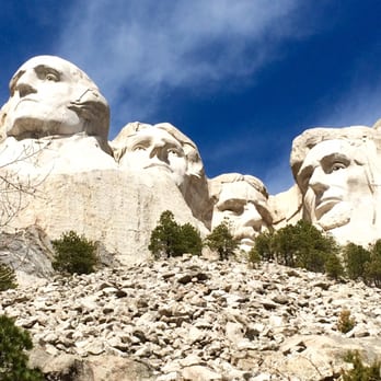 Mount Rushmore National Memorial - Closest view from President's Trail, as of 4/10/15 - Landmarks & Historical Buildings Near Me - Keystone, South Dakota