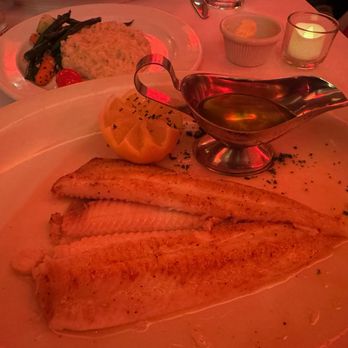 Le Fou Frog - Dover Sole ($64 as of 08/2025).  Of note, all entrees come with awesome, perfectly matched sides. - French Near Me - Kansas City, Missouri