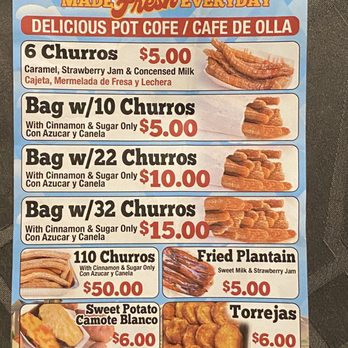 Churros La Espanola - Churro menu - Food Trucks Near Me Churros La Espanola - Churro menu - Food Trucks Near Me