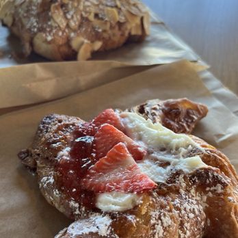 Kamden Coffee - Croissant and strawberry pastry - Coffee Roasteries Near Me - Glendora, California