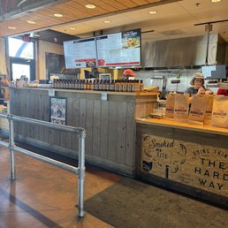 View of the inside ordering counter. View of the inside ordering counter.