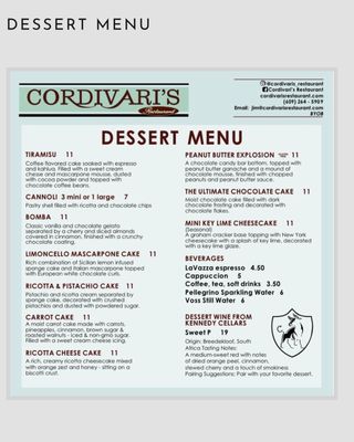 Menu photo 1 Cordivari's Restaurant Brigantine, NJ Menu photo 1 Cordivari's Restaurant Brigantine, NJ