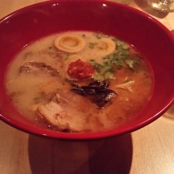 Ippudo - Westside - Akamaru Modern with Nitamago (seasoned boiled egg) and extra Chashu Pork! - Ramen Near Me - New York, New York