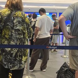 Budget Car Rental - Expect a long wait and one person at the register. Don't go here.