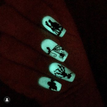 Angel’s Nailin’ It - Glow in the dark Halloween nails! - Nail Technicians Near Me - Oceanside, California