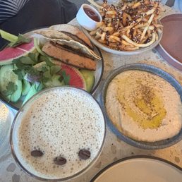 Farmer's Market Hummus and Two Hands Crispy Chilli Fries