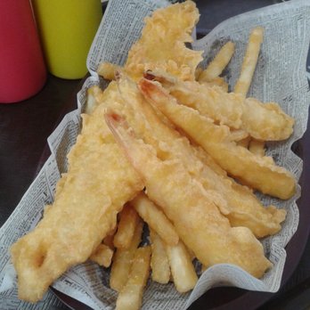 Chef John's Fish & Chips - Large piece of fish and shrimp - Fish & Chips Near Me - Lemon Grove, California Chef John's Fish & Chips - Large piece of fish and shrimp - Fish & Chips Near Me - Lemon Grove, California