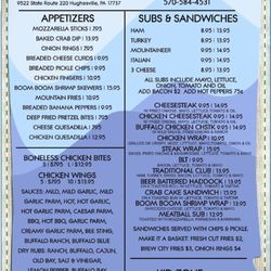 Tivoli Tavern - Current Menu 12/1/24
