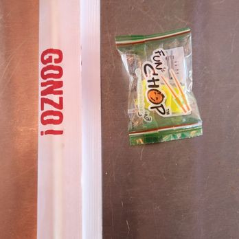 GONZO! - Chopsticks only with helper provided. No forks - Ramen Near Me - Carlsbad, California GONZO! - Chopsticks only with helper provided. No forks - Ramen Near Me - Carlsbad, California