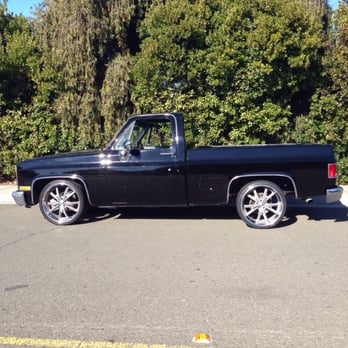 Solano Tires & Wheels - 1982 c/10 on 22.9 and 22.11.5 in rear - Tires Near Me - Vallejo, California Solano Tires & Wheels - 1982 c/10 on 22.9 and 22.11.5 in rear - Tires Near Me - Vallejo, California