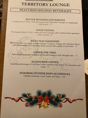 Menu photo 5 Territory Lounge Lake Buena Vista, FL