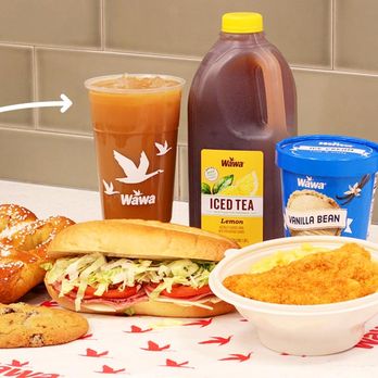 Wawa - a variety of food items on a counter - Gas Stations Near Me - Leesport, Pennsylvania Wawa - a variety of food items on a counter - Gas Stations Near Me - Leesport, Pennsylvania