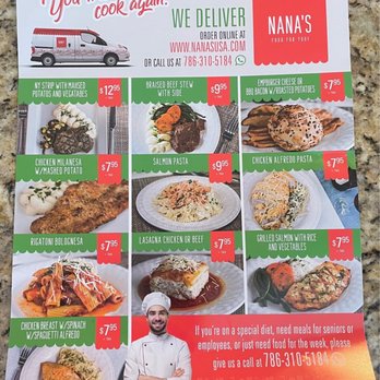 Nana's Food For You - Menu - Food Delivery Services Near Me - Hallandale, Florida Nana's Food For You - Menu - Food Delivery Services Near Me - Hallandale, Florida