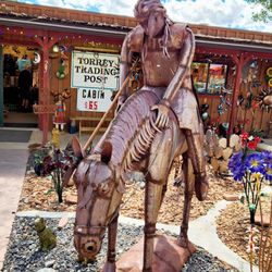 Torrey Trading Post - Mexican statue of man riding horse.