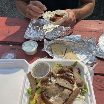 Chicago Gyros - #1 Lamb Beef Gyro & #8 Gyro Salad - Food Trucks Near Me - Monroe, Washington