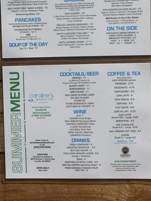 Menu photo 1 Caroline's Seaside Cafe by Giuseppe La Jolla, CA Menu photo 1 Caroline's Seaside Cafe by Giuseppe La Jolla, CA