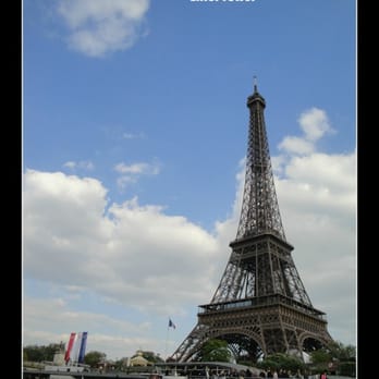 La Tour Eiffel - Eiffel Tower (Taken during the sight seeing boat ride - Bateau Mouche) - Landmarks & Historical Buildings Near Me - Paris, 75