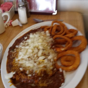 Rick's Roadside Cafe - Chili size with onion rings! - Breakfast & Brunch Near Me - Pinon Hills, California Rick's Roadside Cafe - Chili size with onion rings! - Breakfast & Brunch Near Me - Pinon Hills, California