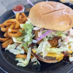Bbq western burger from the buffet Bbq western burger from the buffet