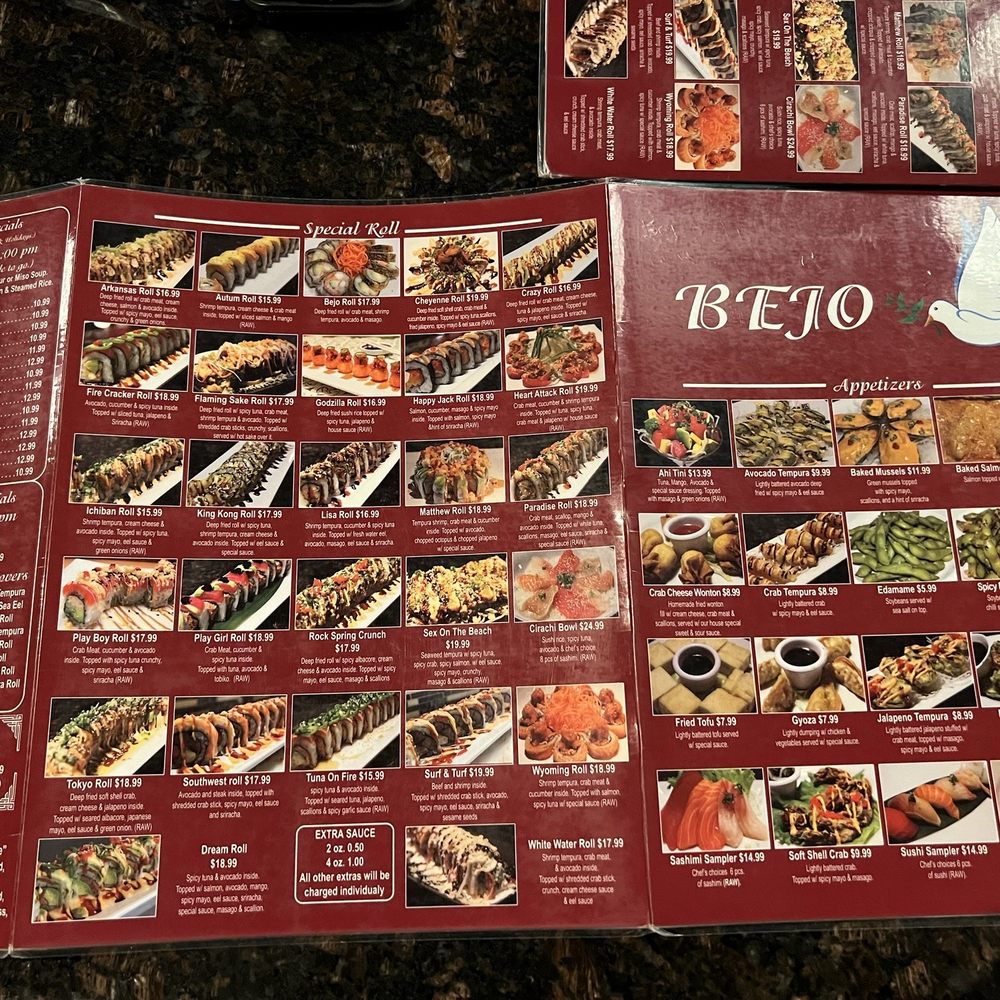 Bejo - Menu - Japanese Near Me - Cheyenne, Wyoming Bejo - Menu - Japanese Near Me - Cheyenne, Wyoming