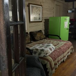 Blue Jay Farm - Inside old cabin.