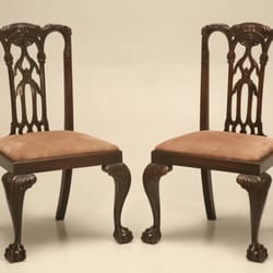 Dining Chairs - we have hundreds of antique, vintage and reproduction arm and side chairs. In pairs, sets of 4,6,8,10..