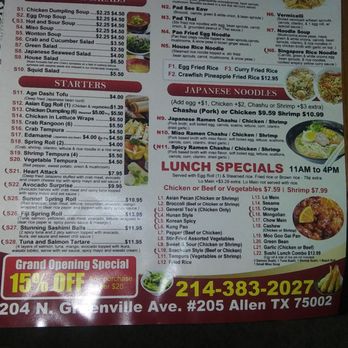 Lucky House - Menu 2 - Sushi Bars Near Me - Allen, Texas Lucky House - Menu 2 - Sushi Bars Near Me - Allen, Texas