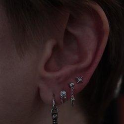 GS Piercing Studio - Set of 3 gorgeous white gold pieces  2nd lobe- new jewelry for existing piercing + 3rd & 4th lobes are fresh