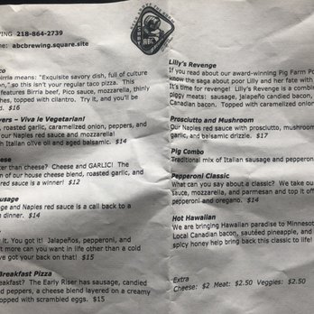 ABC Brewing - Menu June, 2021 - Breweries Near Me - Battle Lake, Minnesota
