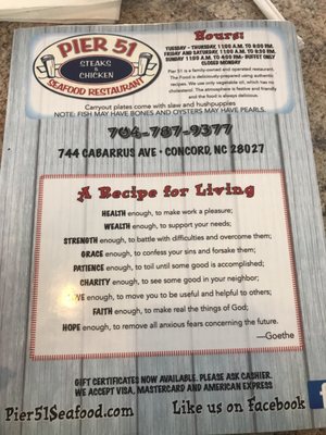 Menu photo 4 Pier 51 Seafood Restaurant Concord, NC Menu photo 4 Pier 51 Seafood Restaurant Concord, NC