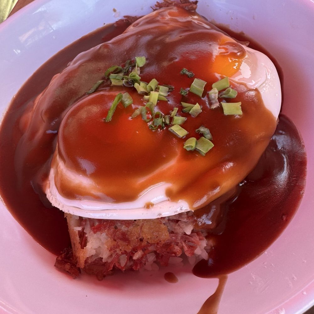 Kihei Caffe - Loco moco with corn beef hash! Yummmm - Hawaiian Near Me - Kihei, Hawaii Kihei Caffe - Loco moco with corn beef hash! Yummmm - Hawaiian Near Me - Kihei, Hawaii