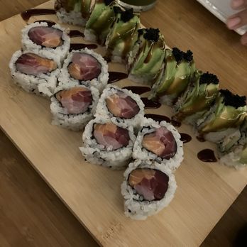 Komé - trio (L) and austin fc roll (R) - Japanese Near Me - Austin, Texas Komé - trio (L) and austin fc roll (R) - Japanese Near Me - Austin, Texas