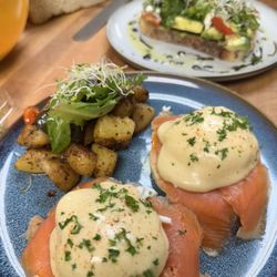 Bare Bistro- Fedora's Cakes & Bakes - Smoked salmon Benedict