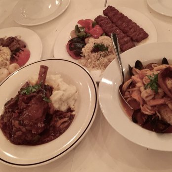 Cafe Santorini - Grilled Kefta Kebob, Grilled Beef Brochette, Braised Lamb Shank & Seafood Cioppino was delicious! - Italian Near Me - Pasadena, California Cafe Santorini - Grilled Kefta Kebob, Grilled Beef Brochette, Braised Lamb Shank & Seafood Cioppino was delicious! - Italian Near Me - Pasadena, California