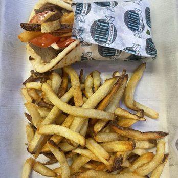 Over The Top Pita - Gyro with fries - Mediterranean Near Me - Clermont, Florida