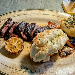Ribeye cap and lobster tail