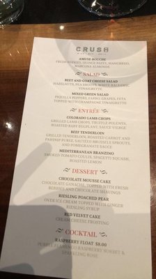 Menu photo 3 Crush Amarillo, TX
