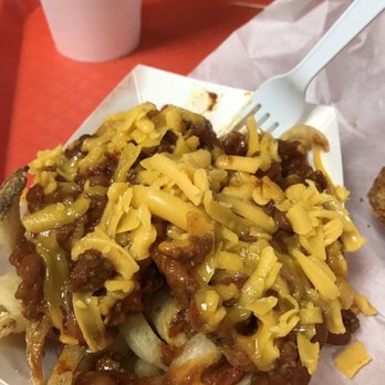 Pad Restaurant - Chili cheese fry - crispy curly fries underneath! - Burgers Near Me - Topeka, Kansas