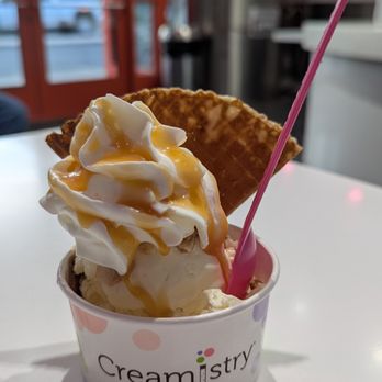 Creamistry - Regular order of their sea salt caramel crunch - Ice Cream & Frozen Yogurt Near Me - Gilbert, Arizona