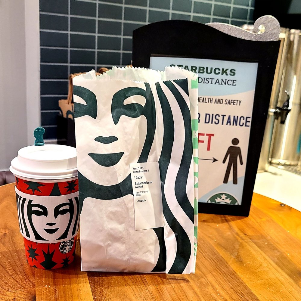 Starbucks - 12'3'2020 320 Calories of Greatness! Medicine Ball and Butter Croissant - Coffee & Tea Near Me - Baltimore, Maryland Starbucks - 12'3'2020 320 Calories of Greatness! Medicine Ball and Butter Croissant - Coffee & Tea Near Me - Baltimore, Maryland