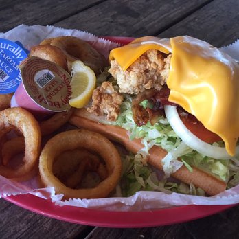 Big Daddy's Grill - Oyster po'boy with cheese and bacon - Seafood Near Me - Fairhope, Alabama Big Daddy's Grill - Oyster po'boy with cheese and bacon - Seafood Near Me - Fairhope, Alabama