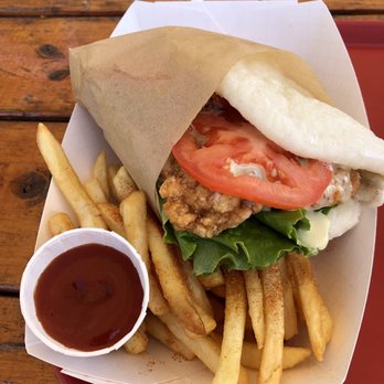Kikuchi's - Ginger chicken bun - Food Trucks Near Me Kikuchi's - Ginger chicken bun - Food Trucks Near Me