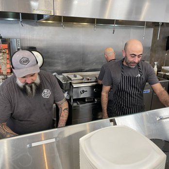 De Babel - Busy, clean kitchen cooking up our amazing lunch! - Mediterranean Near Me - Scottsdale, Arizona