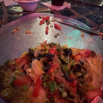 Via Delosantos - Super Mexican Pizza (Small 10") and the remnants of salsa and a roy rogers. - Mexican Near Me - Phoenix, Arizona Via Delosantos - Super Mexican Pizza (Small 10") and the remnants of salsa and a roy rogers. - Mexican Near Me - Phoenix, Arizona