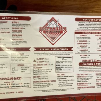 Stephanie's Restaurant - Menu 1 - American Near Me - Greensboro, North Carolina Stephanie's Restaurant - Menu 1 - American Near Me - Greensboro, North Carolina