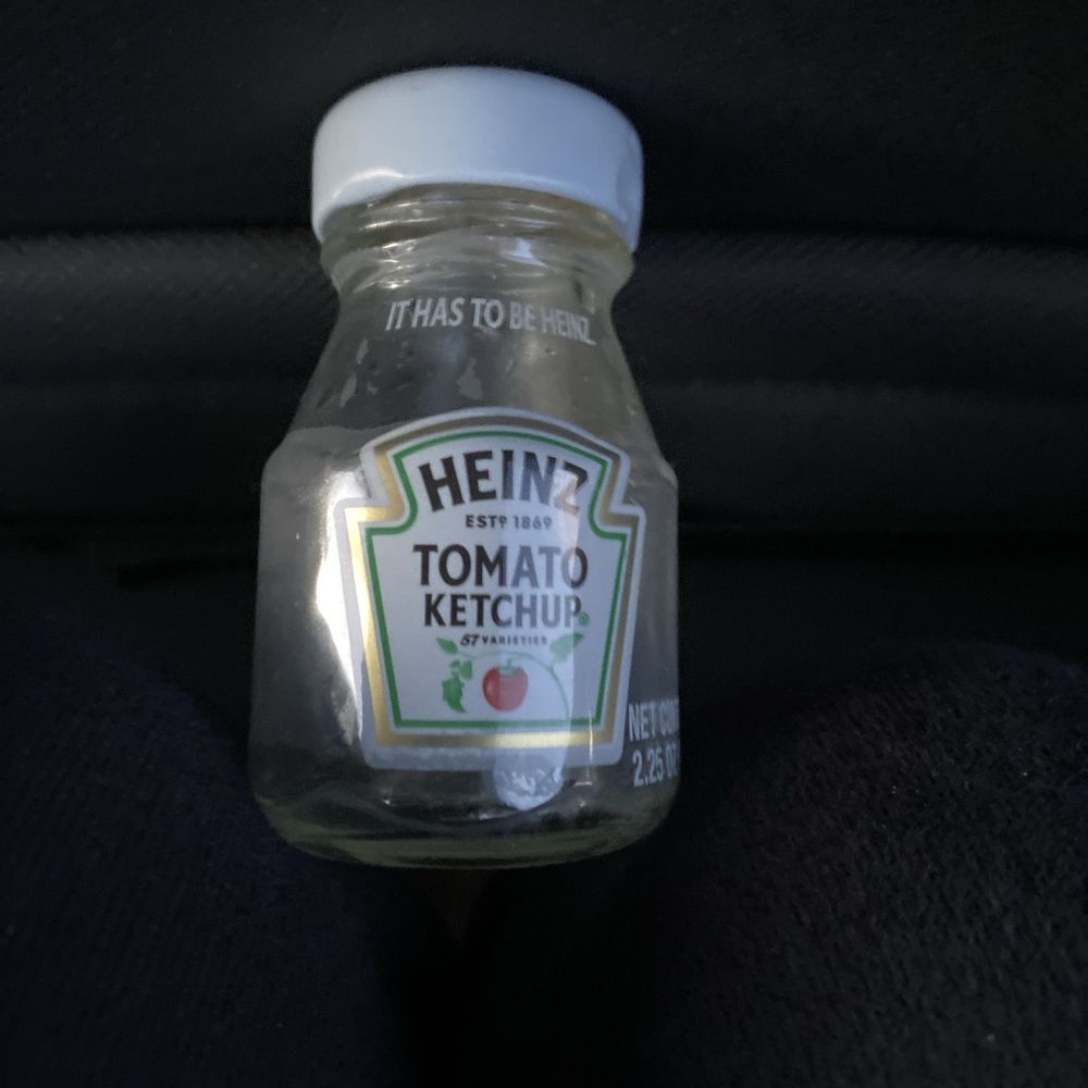 Tiny ketchup bottle that comes with kids chicken and fry's Tiny ketchup bottle that comes with kids chicken and fry's
