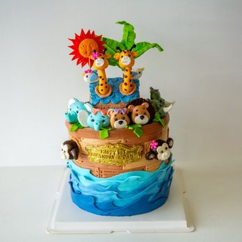 Cake Playhouse - Noah's Ark themed 1st Birthday cake - Custom Cakes Near Me - Artesia, California Cake Playhouse - Noah's Ark themed 1st Birthday cake - Custom Cakes Near Me - Artesia, California