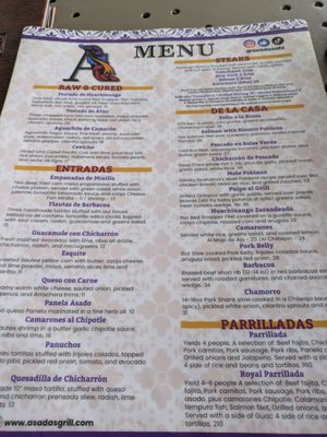 Menu photo 2 Asadas Grill Austin, TX