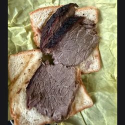 Donn's BBQ - Brisket...I mean old leather sandwich!
